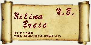 Milina Brčić vizit kartica